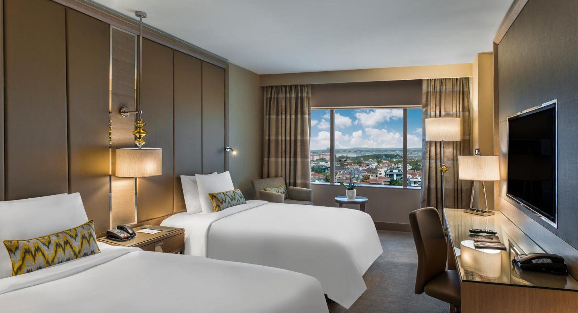 Deluxe Zweibettzimmer mit Stadtblick