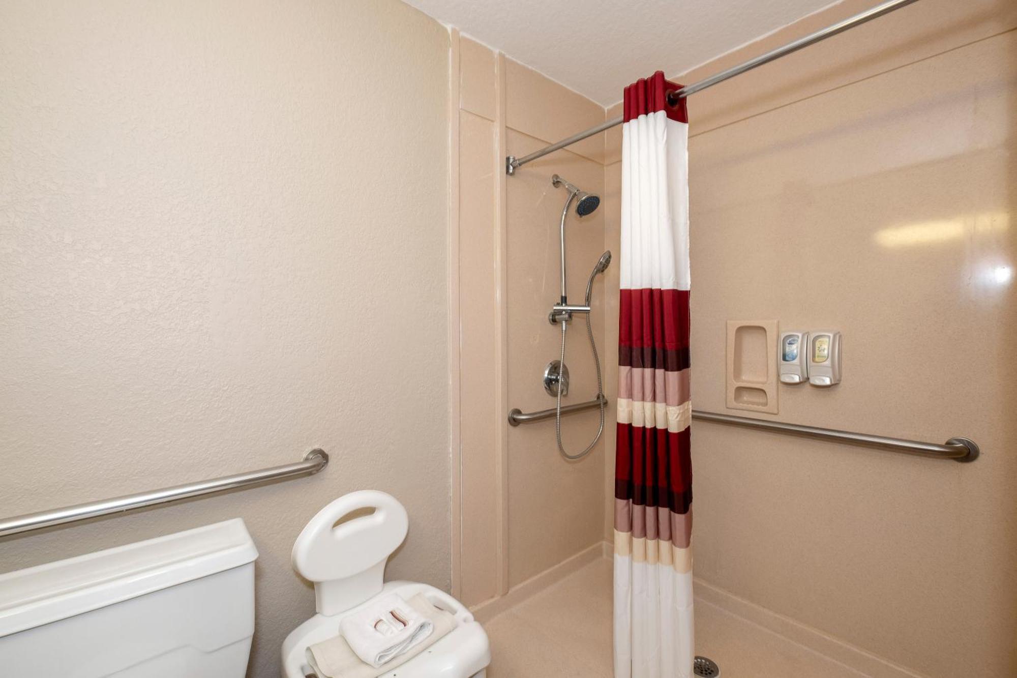 Premium King Room Disability Access Roll Shower Smoke Upgraded Bedding Snack Box