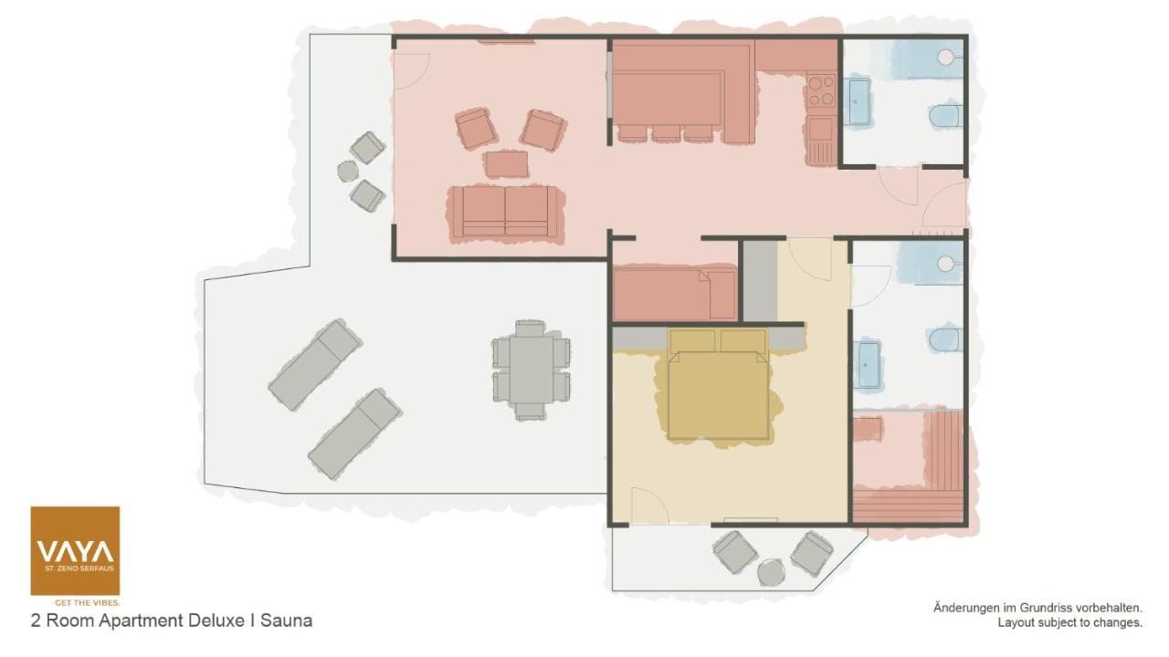 Deluxe Apartment mit 1 Schlafzimmer und eigener Sauna