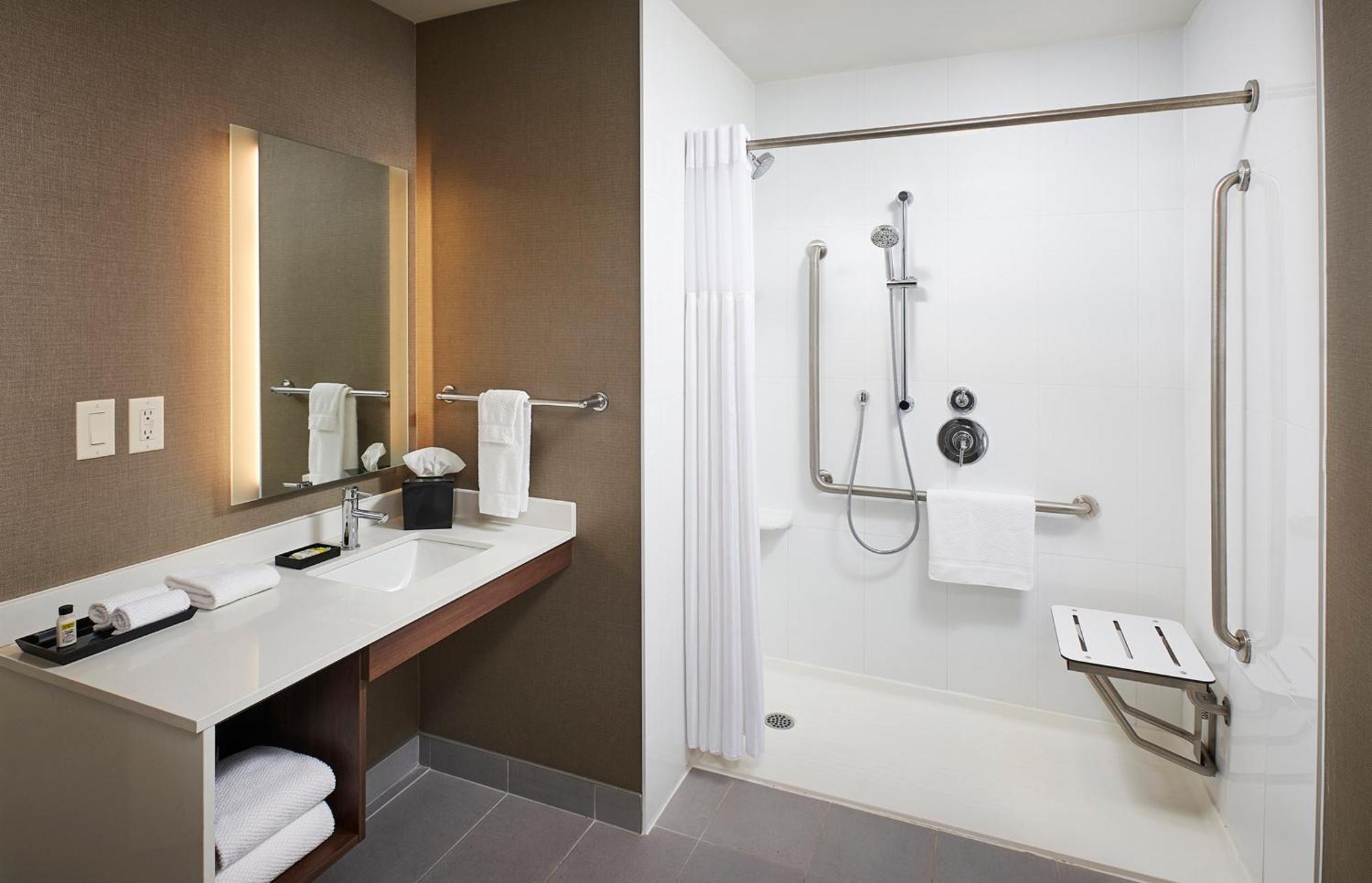 One-Bedroom Suite Roll Shower Mobility Accessible