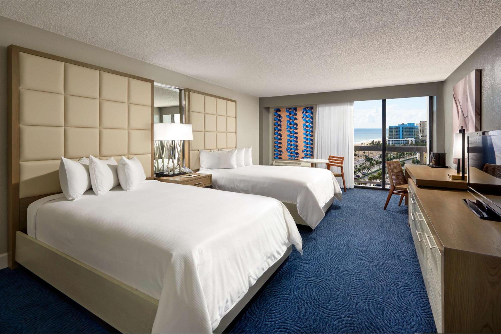 Double Room Two Double Beds Partial Ocean View