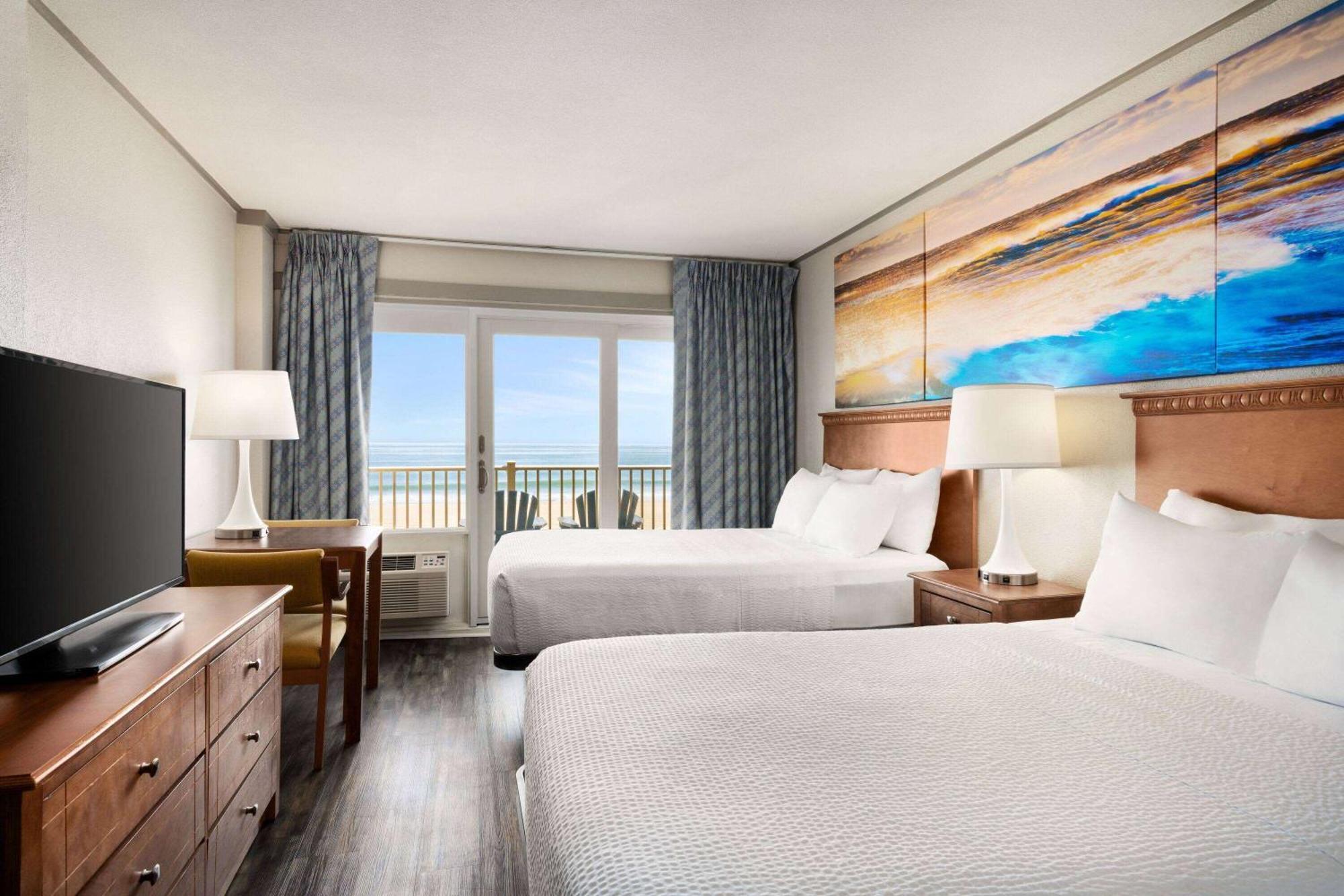 Oceanfront room two double beds nonsmoking