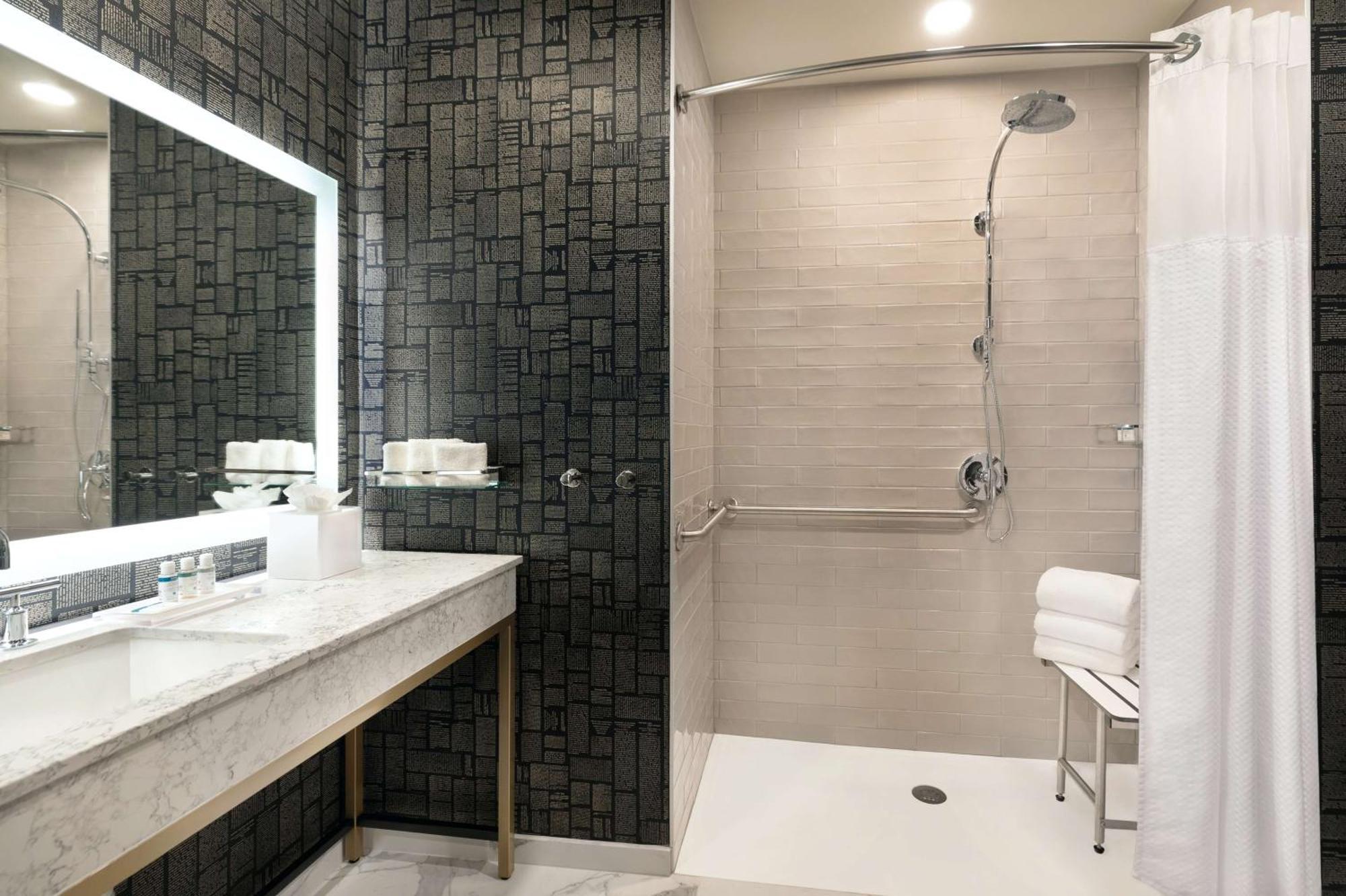 King Suite Roll Shower Mobility or Hearing Accessible