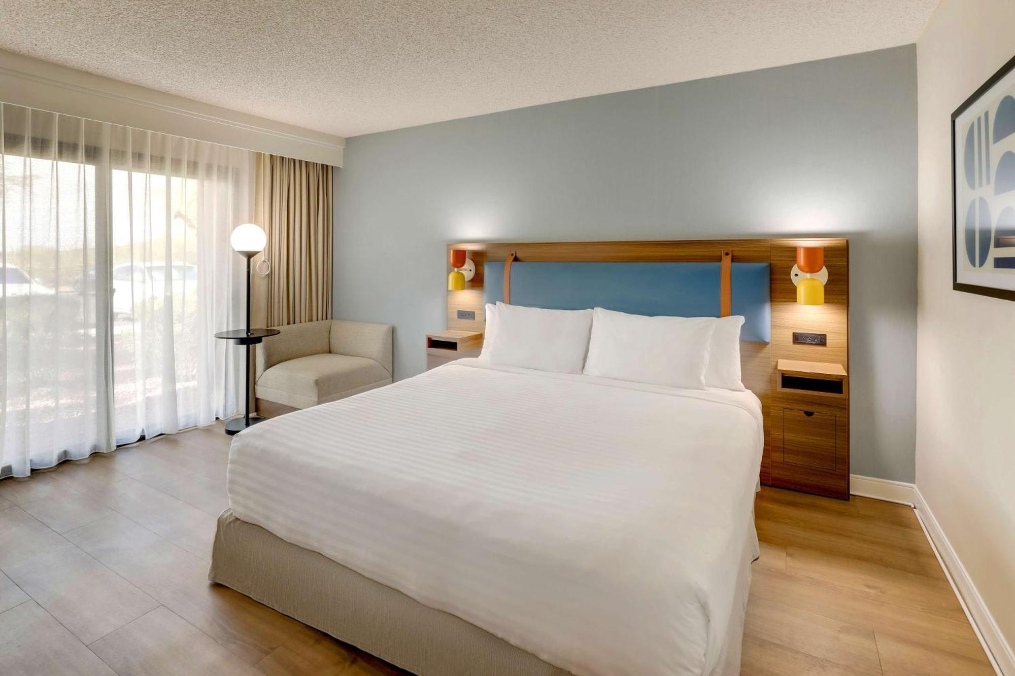 Mobility or Hearing Accessible Guestroom King Roll Shower