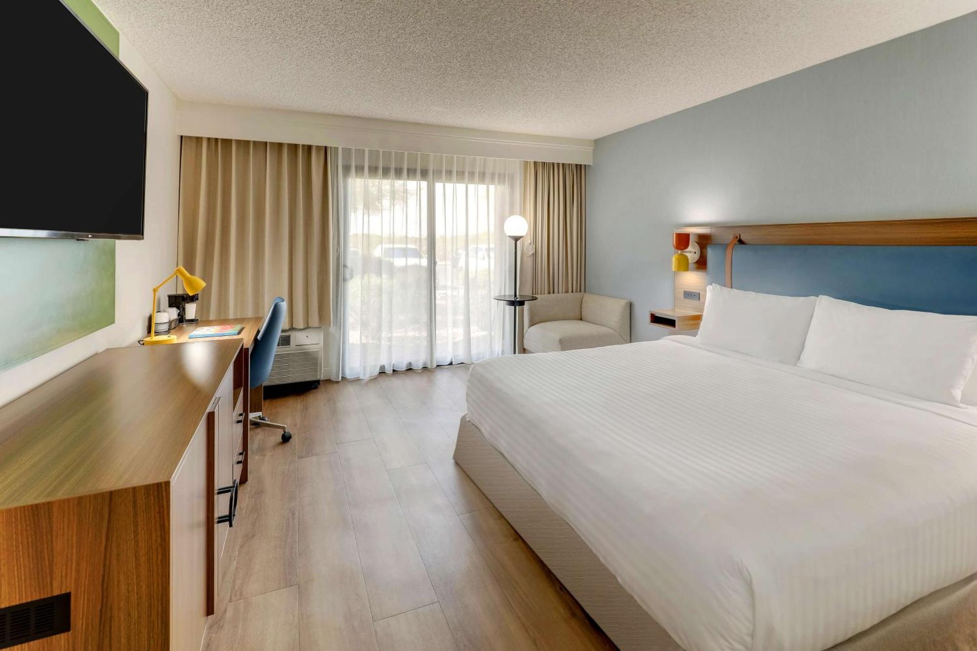 Mobility or Hearing Accessible Guestroom King Roll Shower
