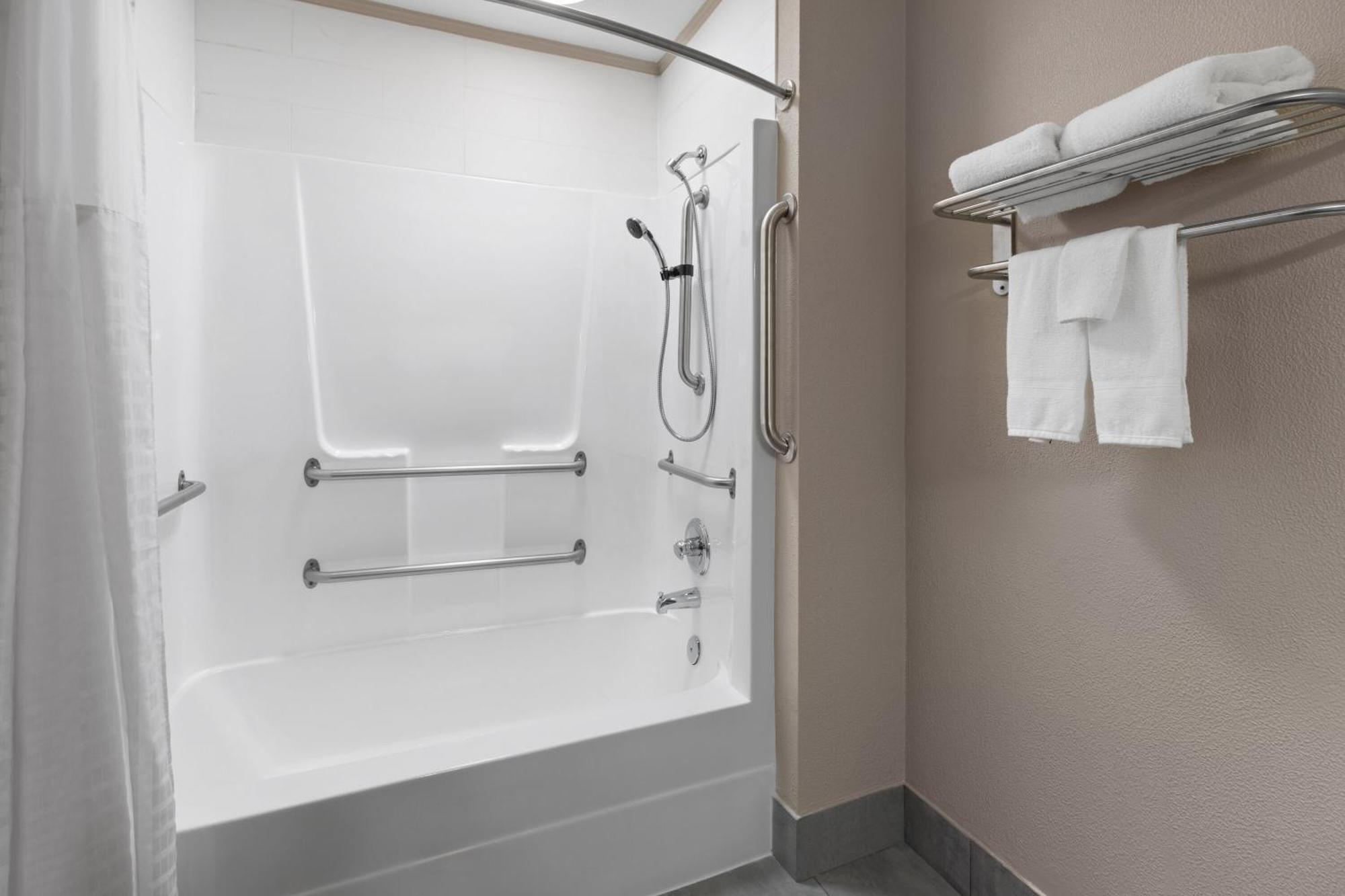 1 King Bed Mobility or Hearing Accessible Room Bathtub w or Grab Bars Non-Smoking