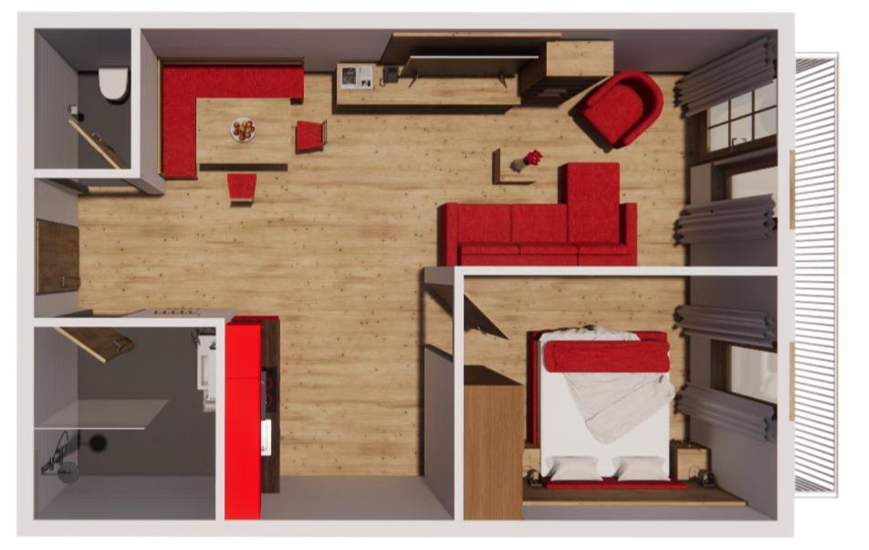 Familiekamer met Uitzicht op de Bergen