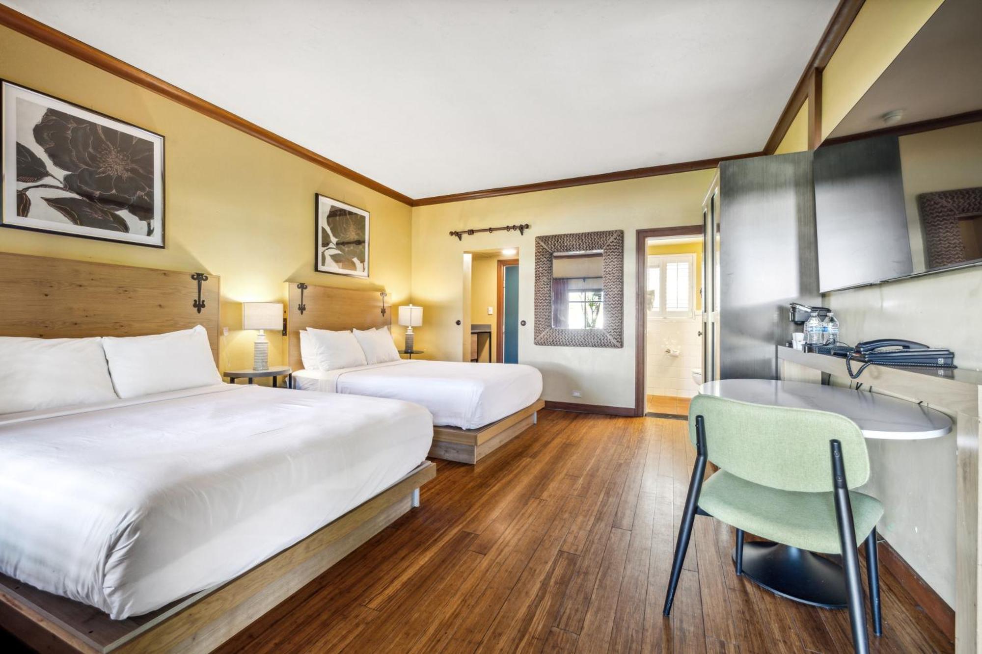 Double Room with Two Double Beds and Garden View - Accessible/Non-Smoking