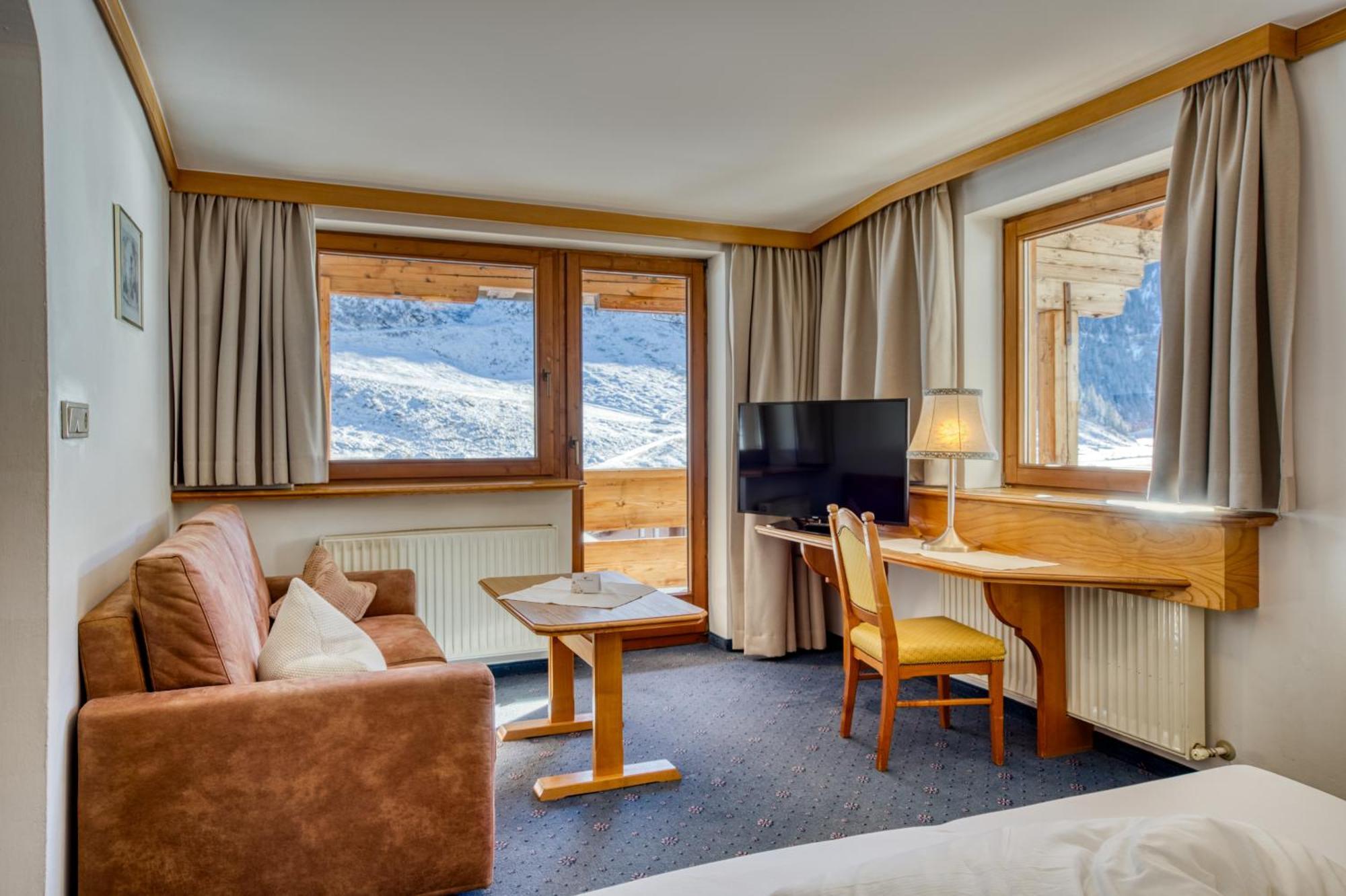 Einzelzimmer mit Bergblick
