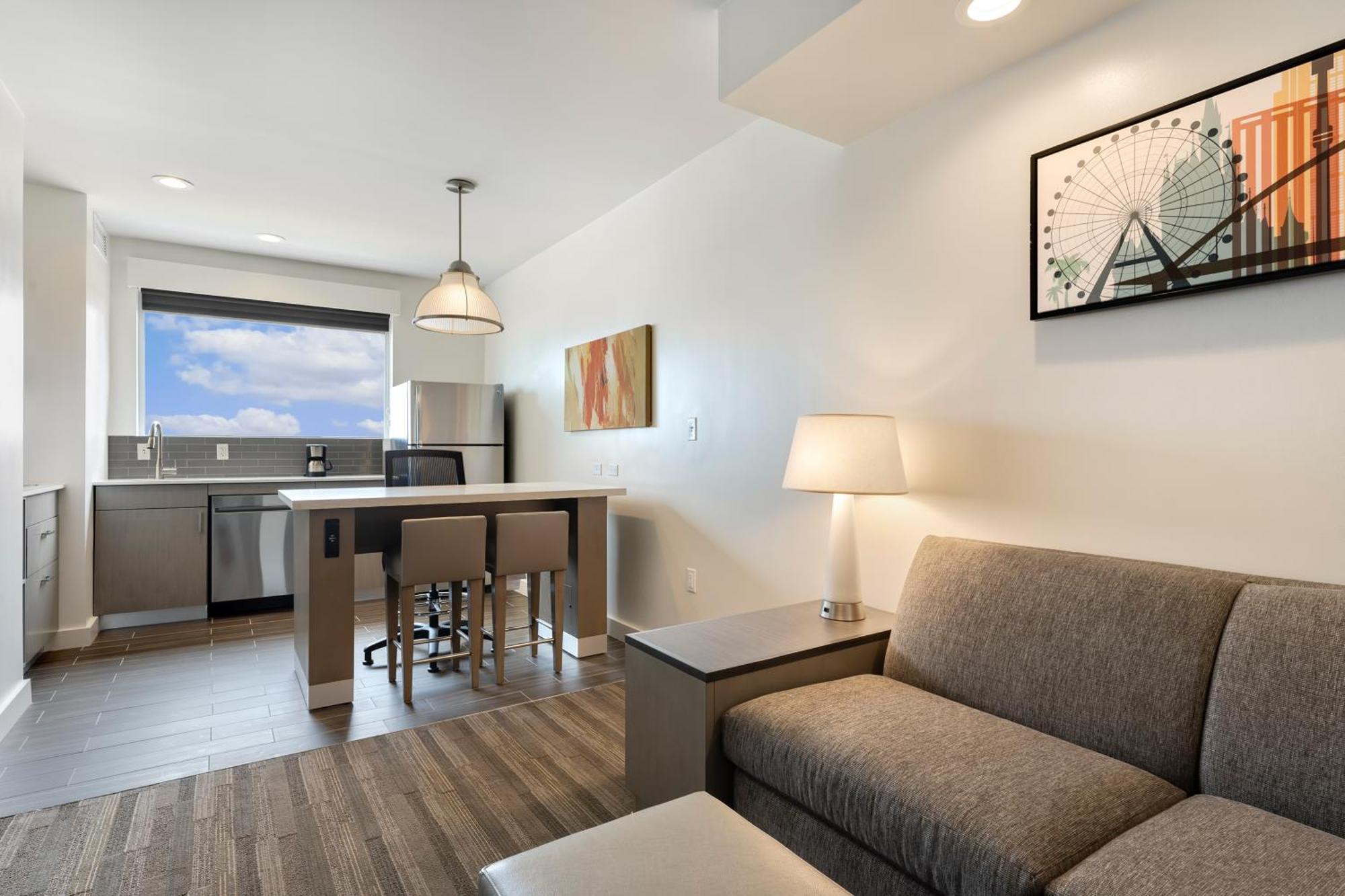 One-Bedroom King Suite Sofa Bed Kitchen