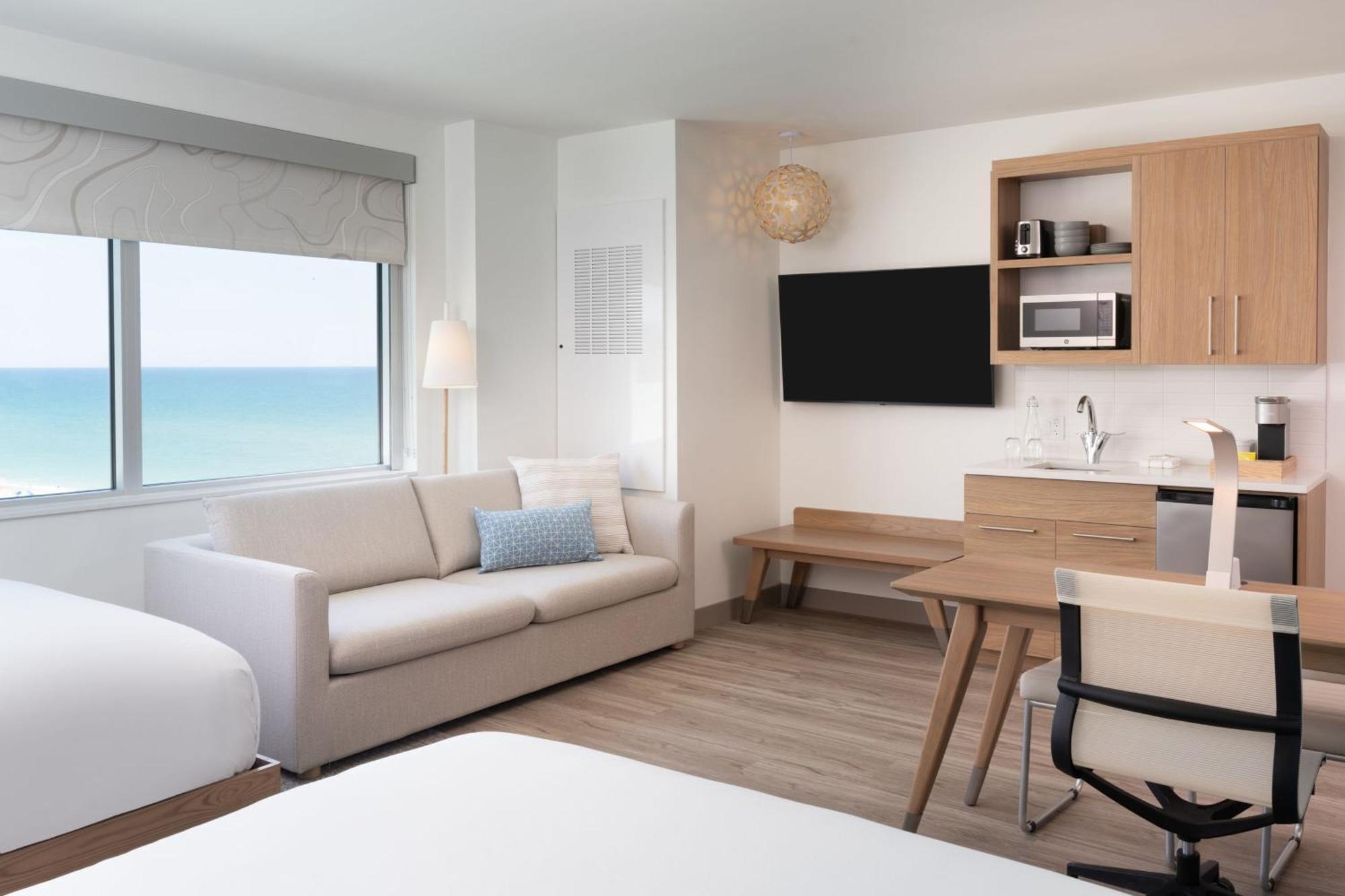Queen Studio with Two Queen and Sofa Bed - Ocean View