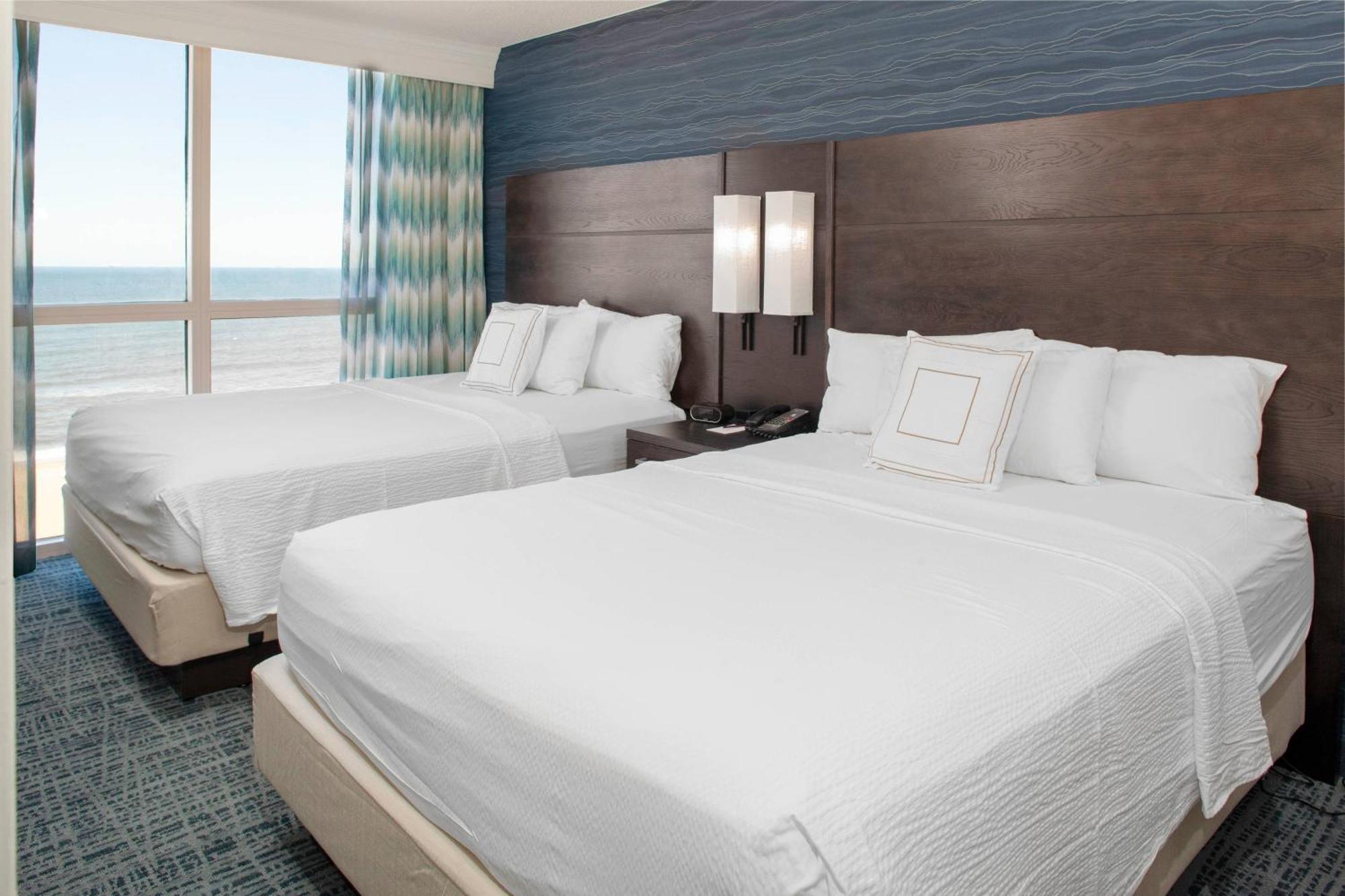 One-Bedroom Residential Suite Two Queen Beds Sofa Bed Oceanfront View