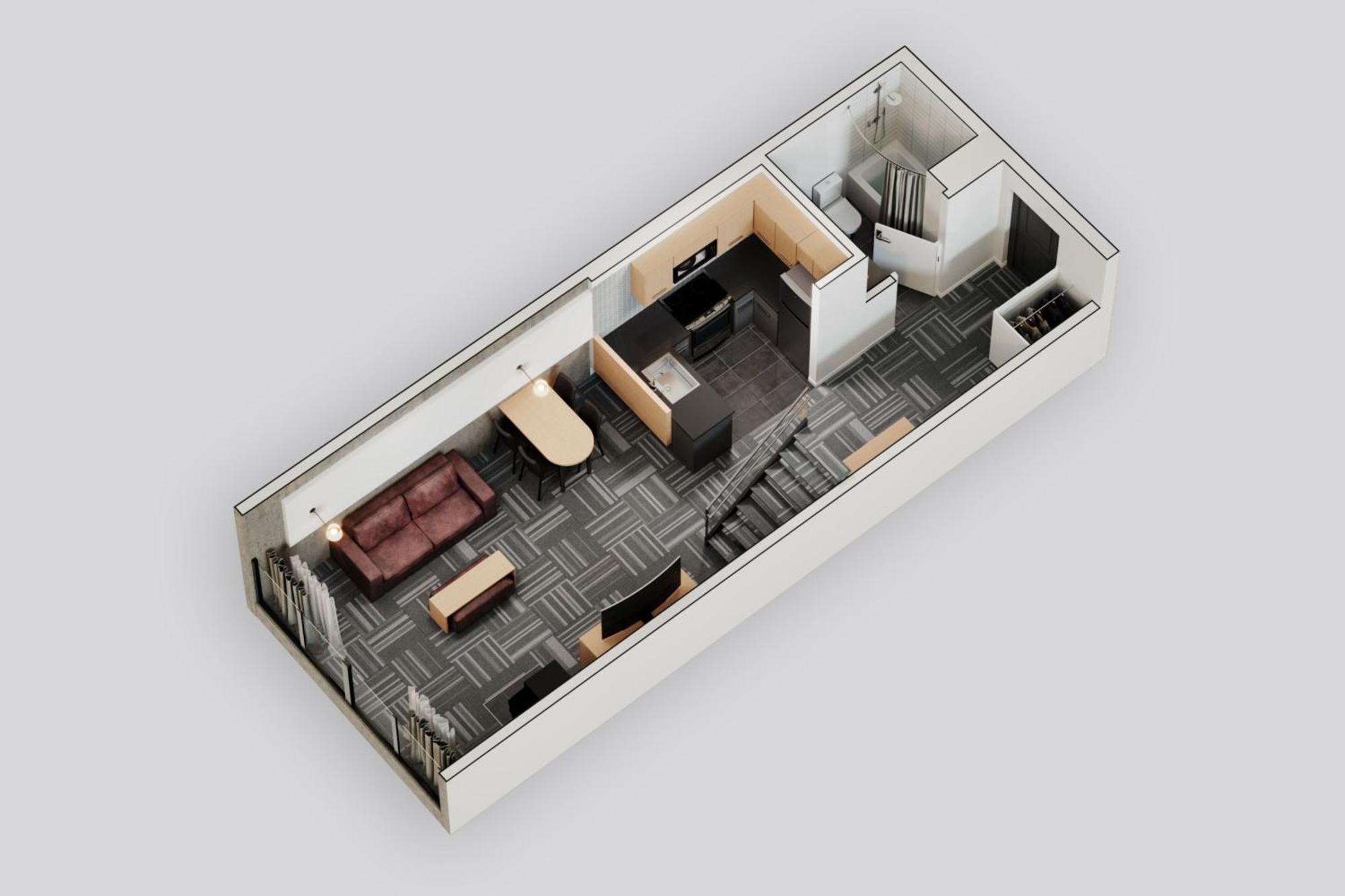 Penthouse 1 King Sofa bed Full kitchen Fireplace