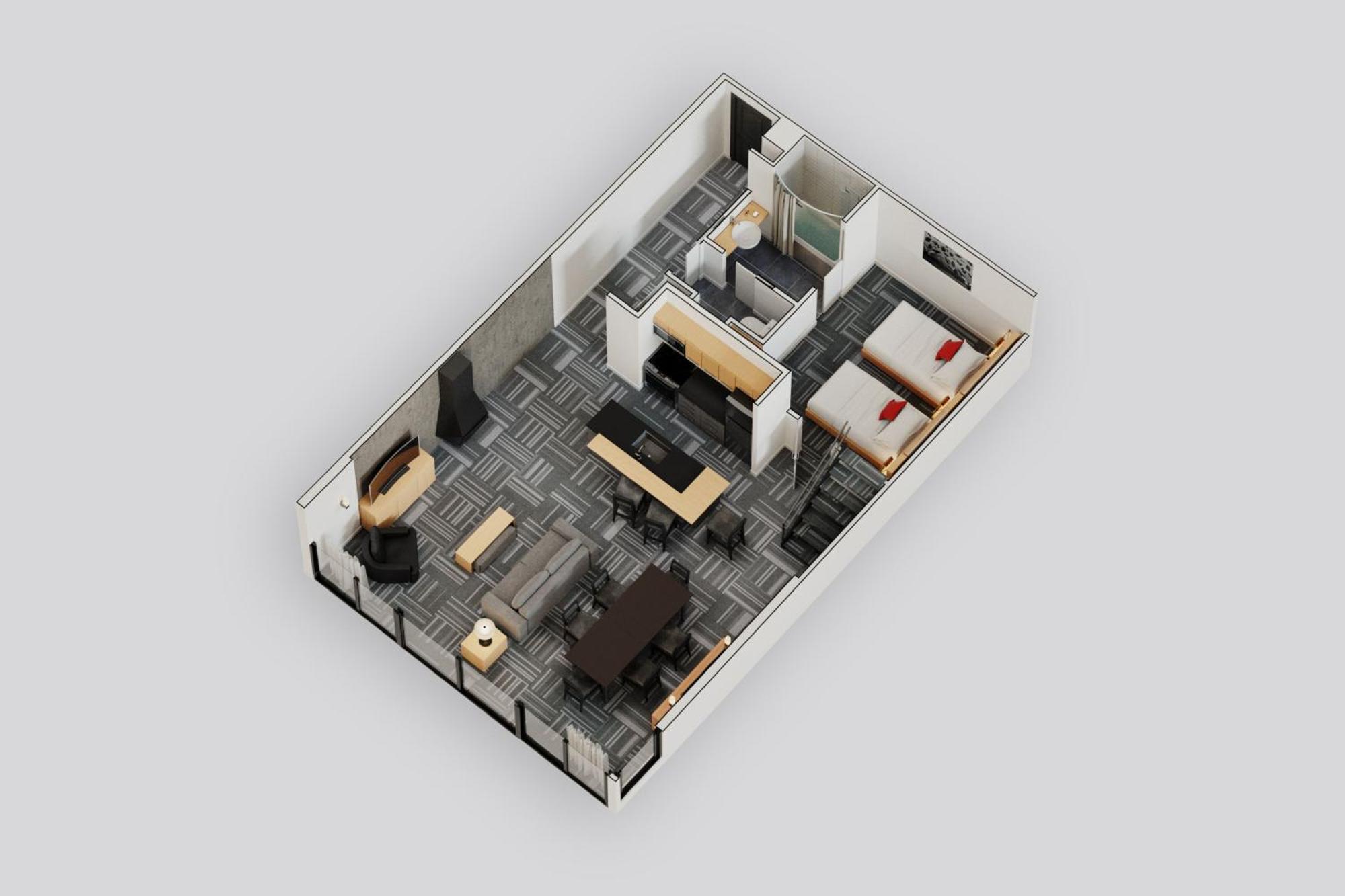 Two-Bedroom Penthouse Suite One King Bed Two Twin Beds Sofa Bed
