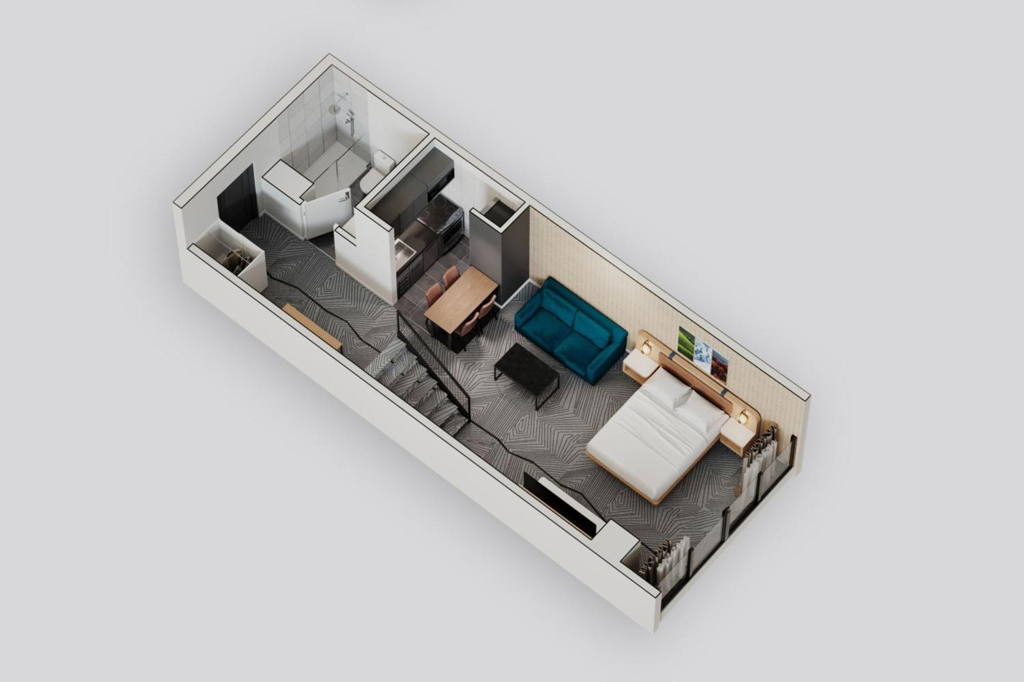 Family Penthouse One King Bed Two Double Beds Sofa Bed