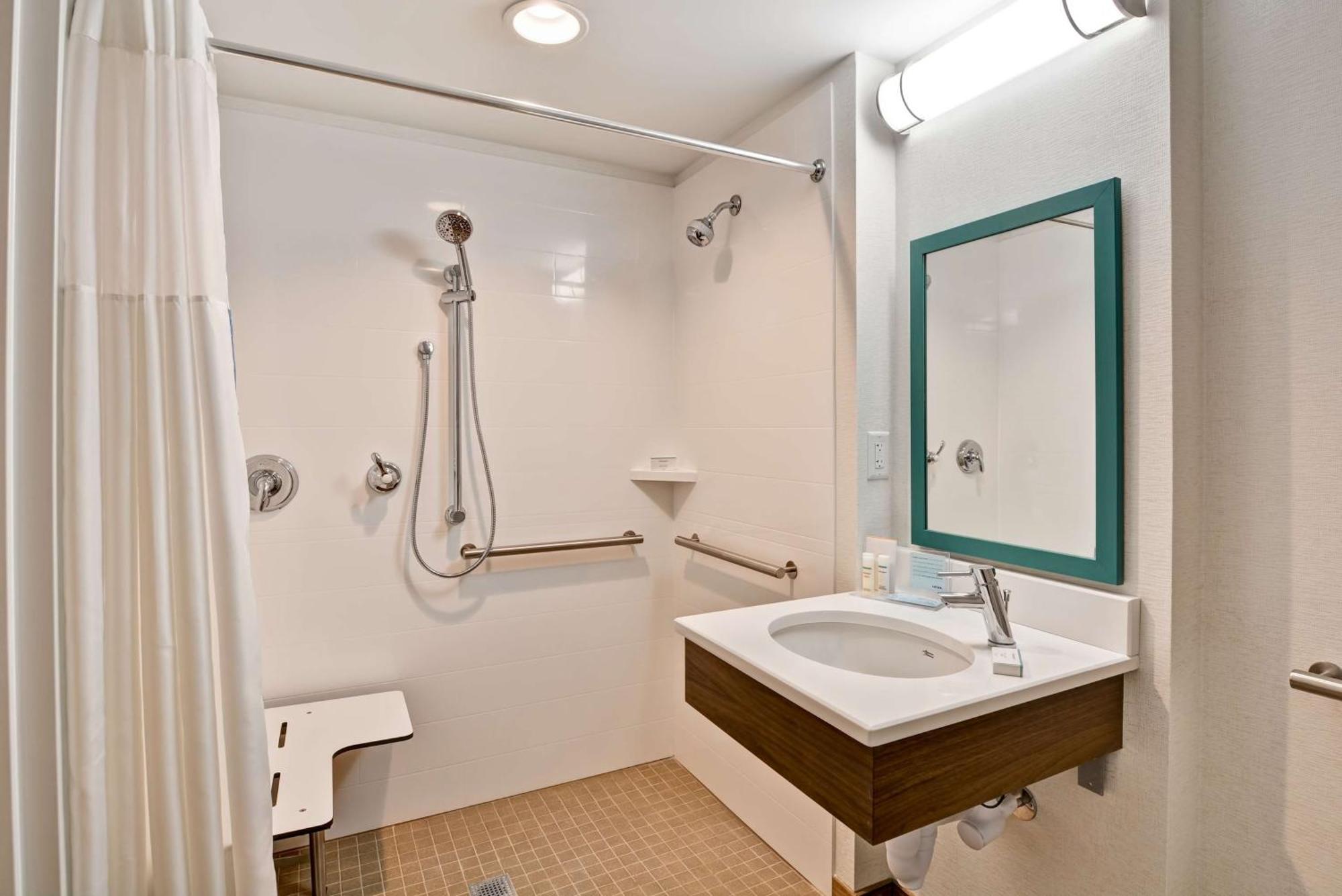 One Queen Mobility or Hearing Accessible Roll Shower Non-Shower