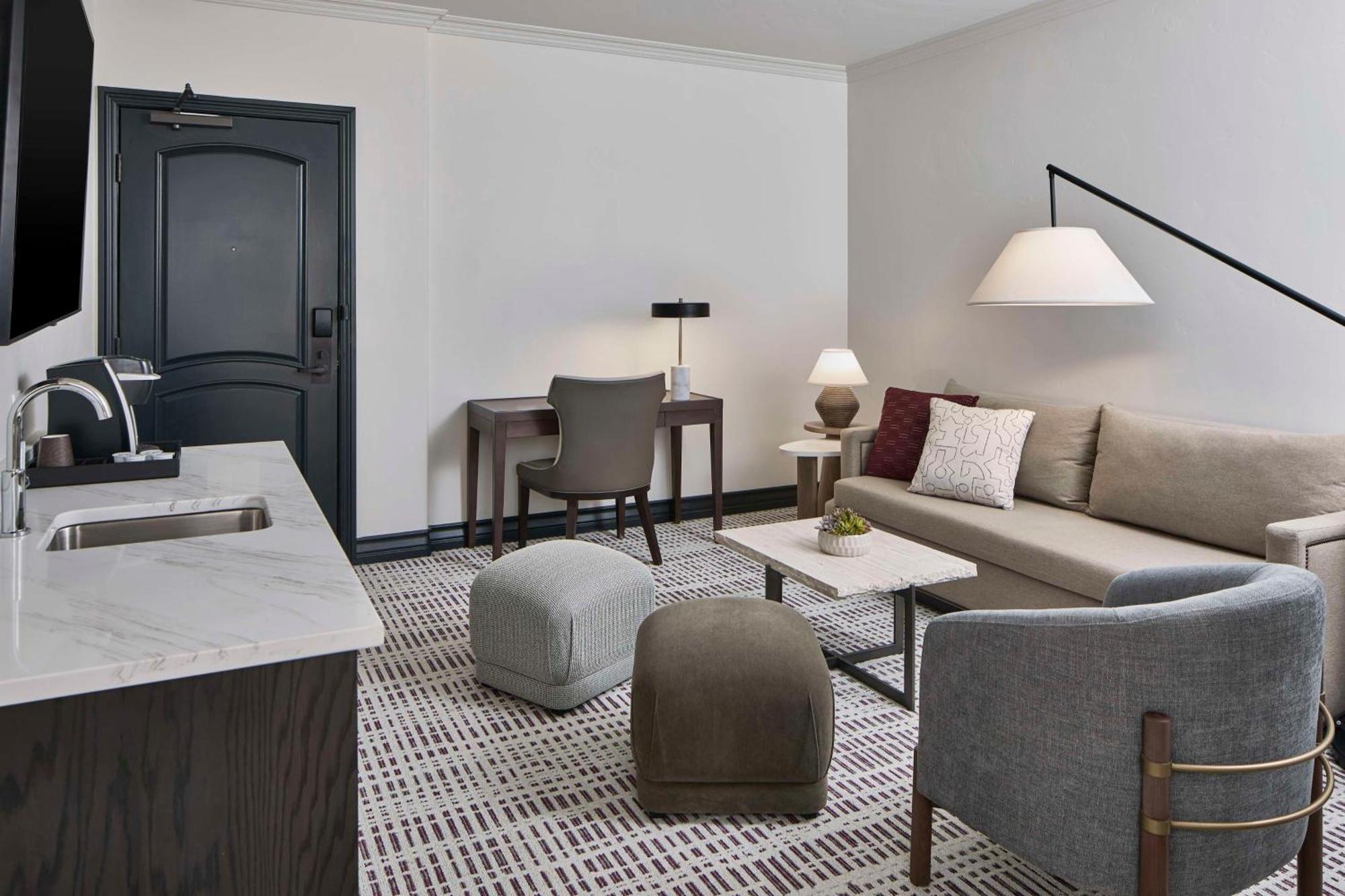 One-Bedroom King Suite Sofa Bed Balcony