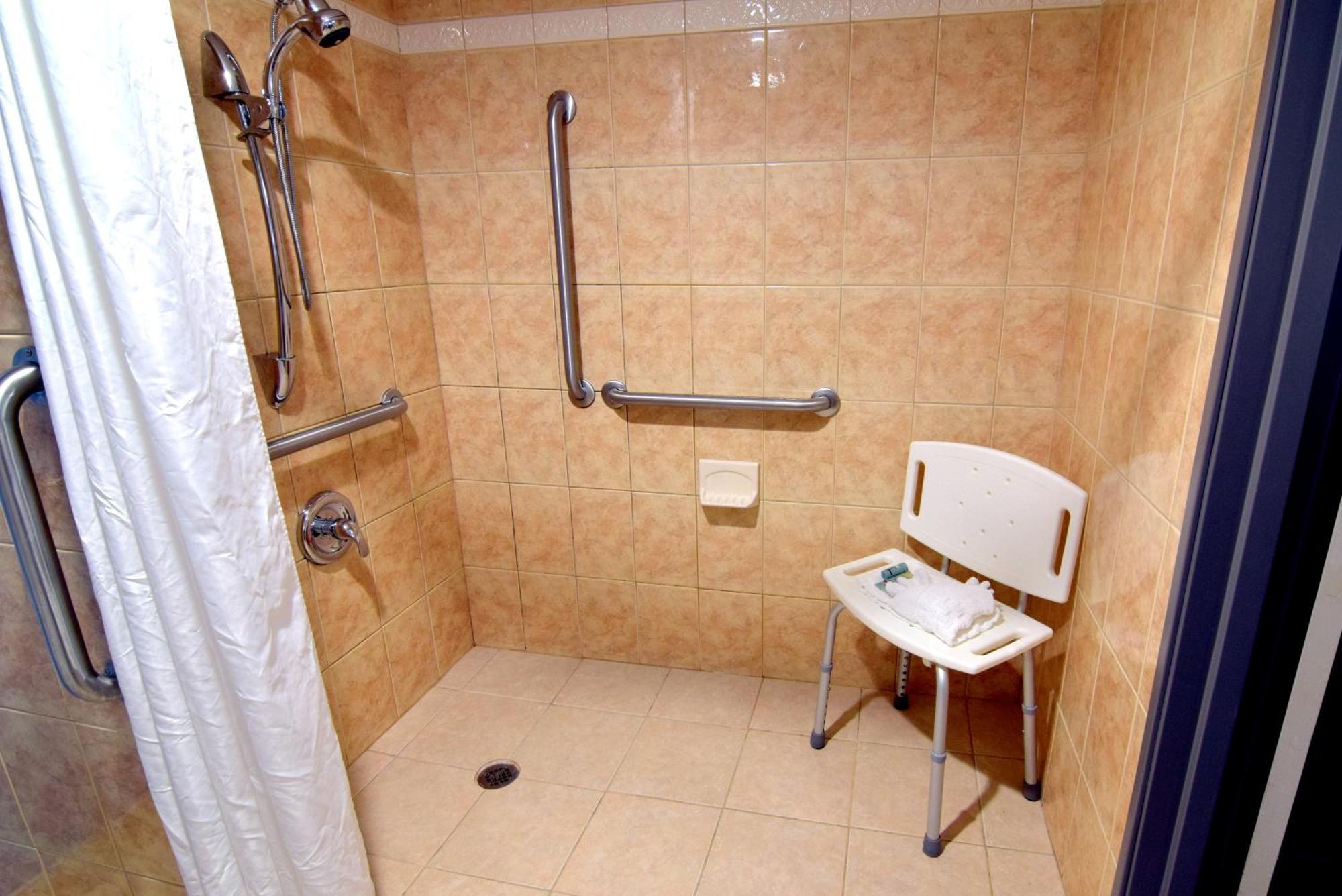 Queen Room Mobility Accessible Roll Shower
