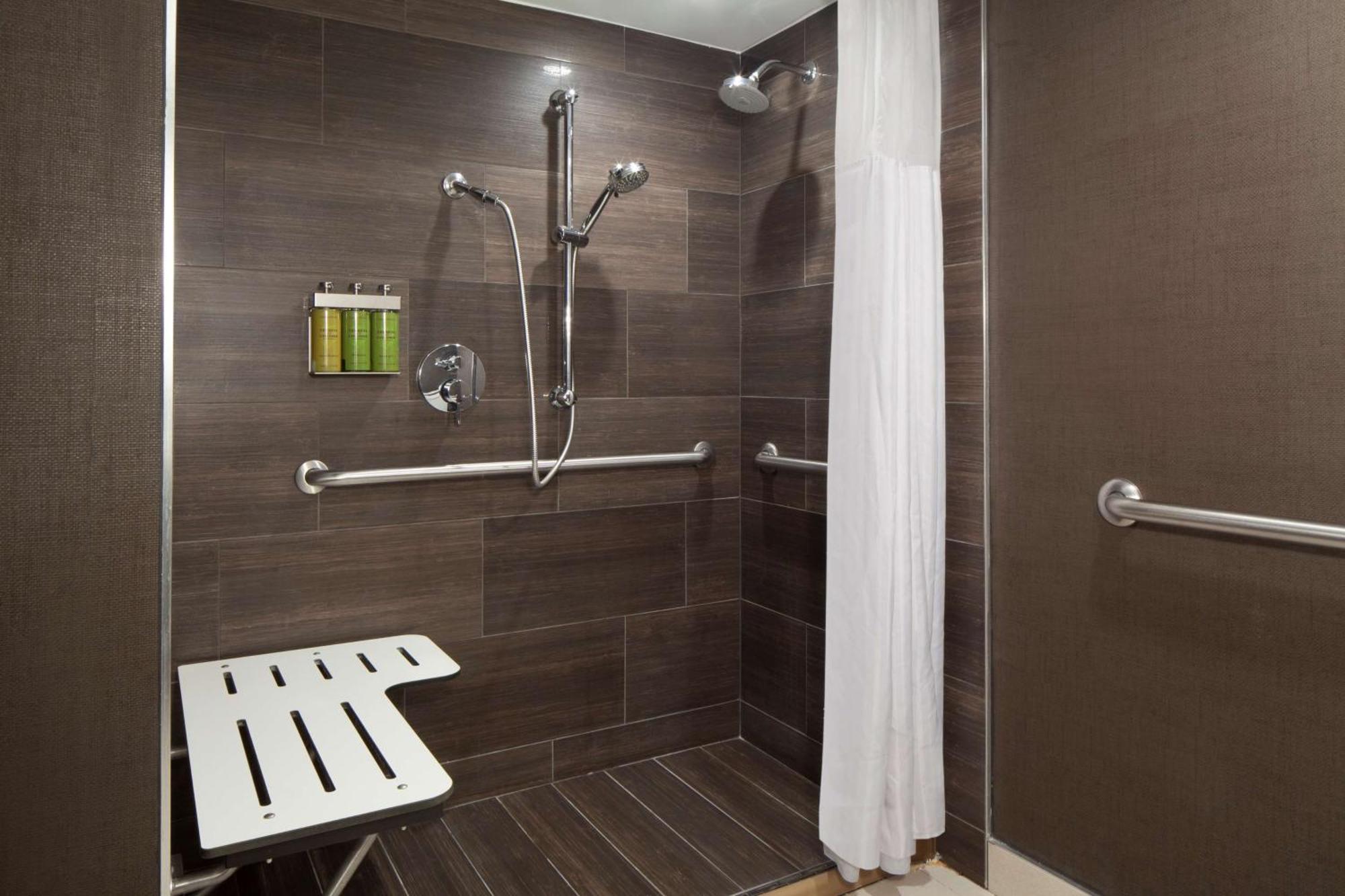 Room Two Double Beds Roll Shower Mobility Access Non-Smoking