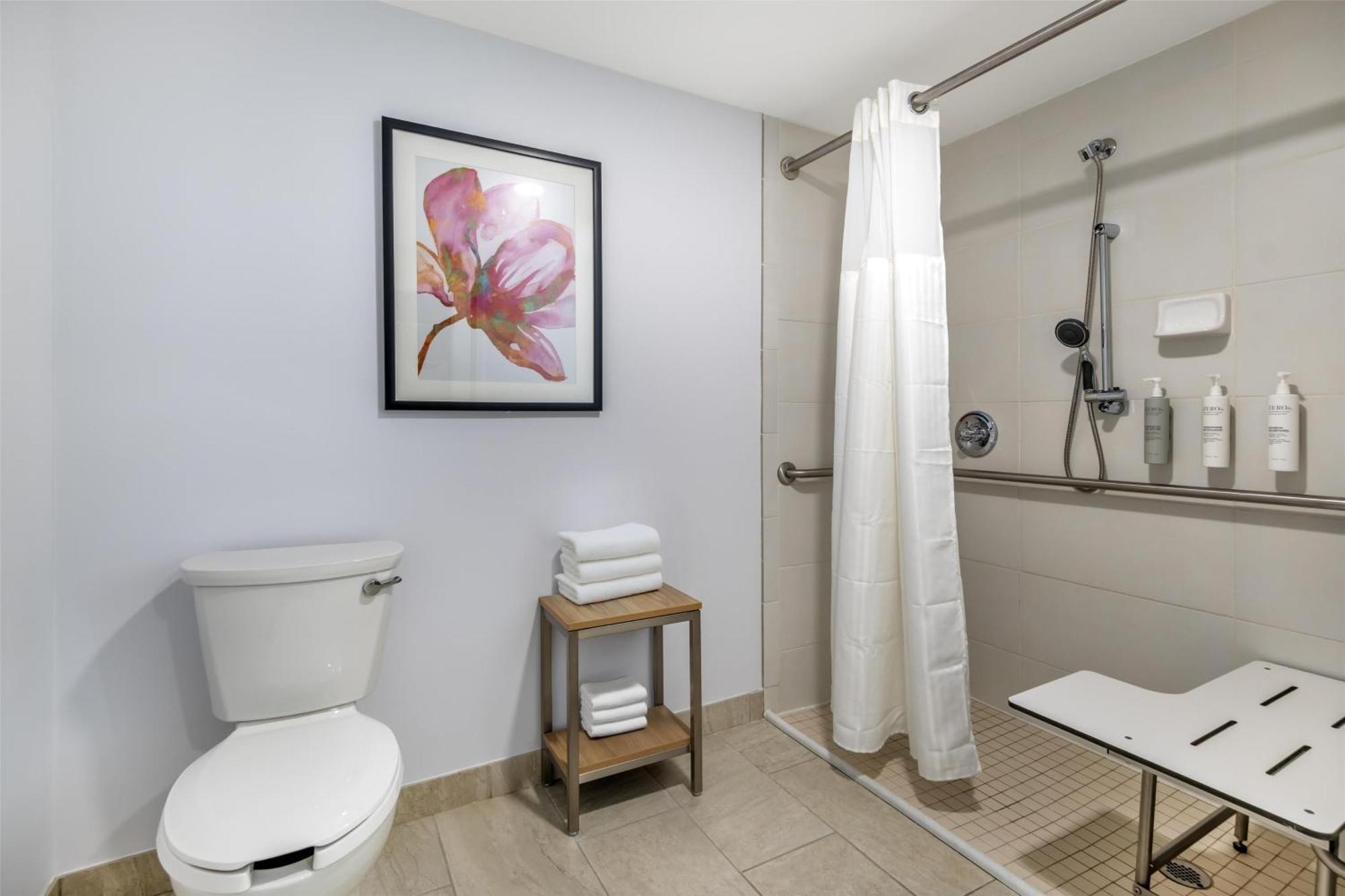 Double Room with Two Double Beds and Roll-In Shower - Mobility and Hearing Access