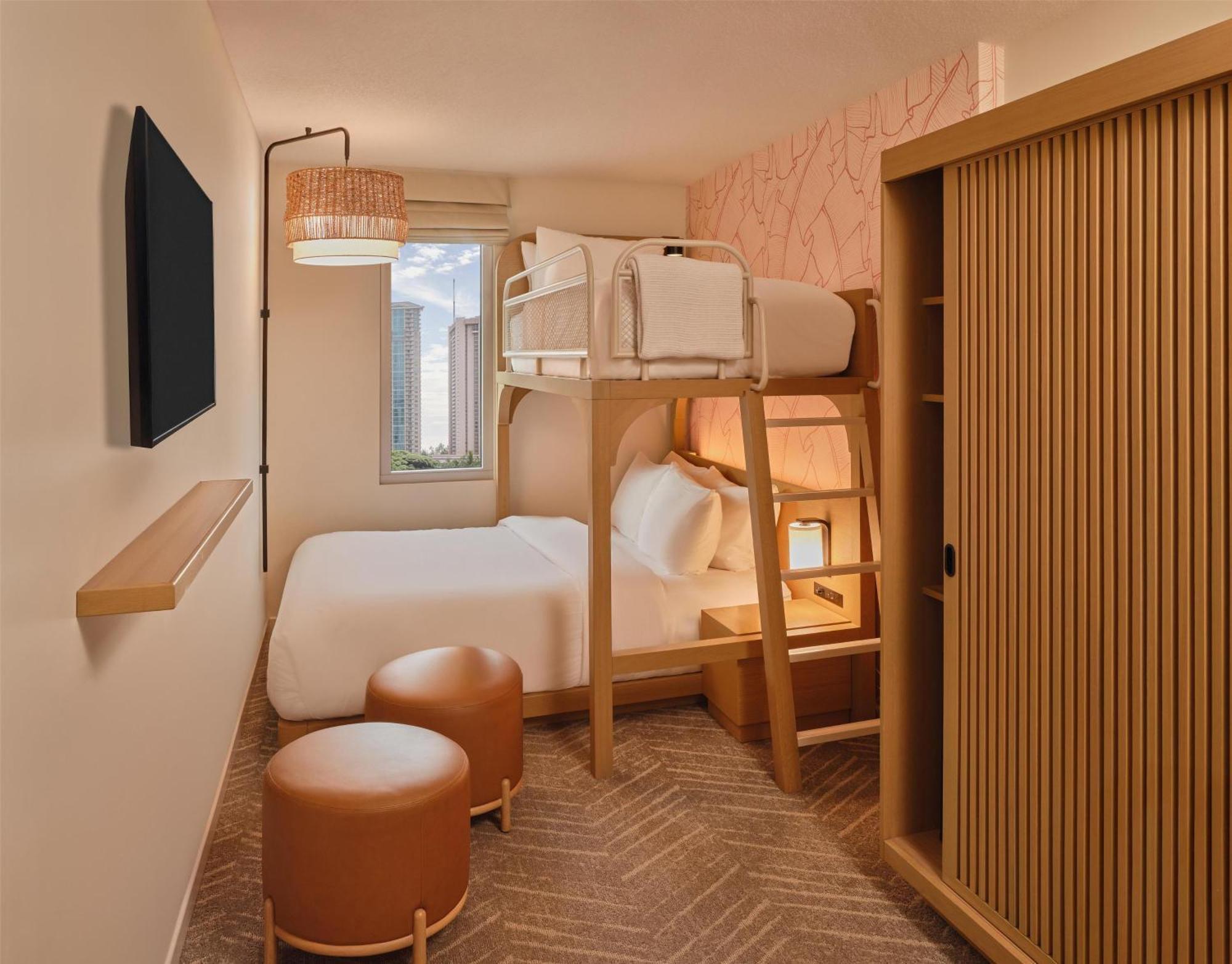 Queen Room One Queen Bed One Twin Bunk Bed Above