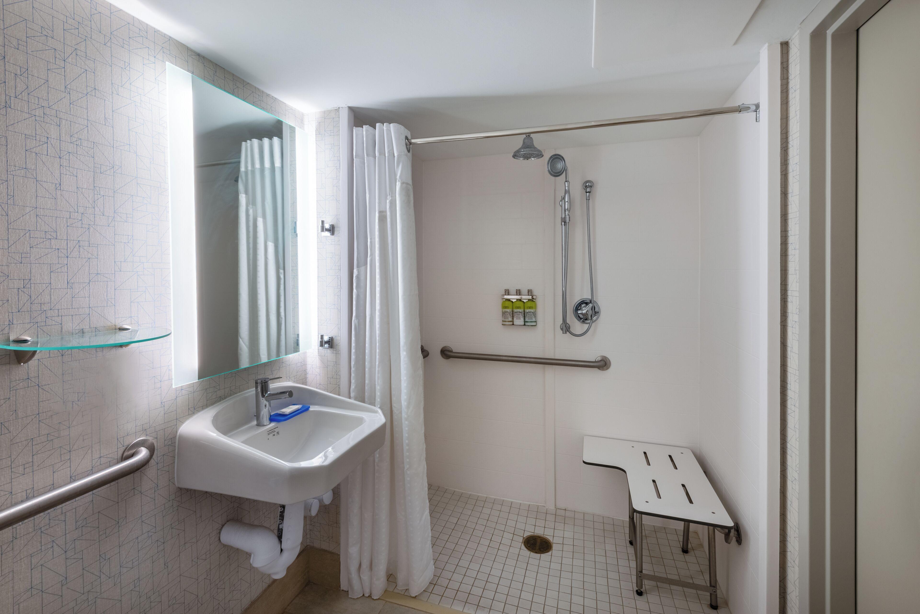 Standard King Room Roll Shower Mobility Accessible