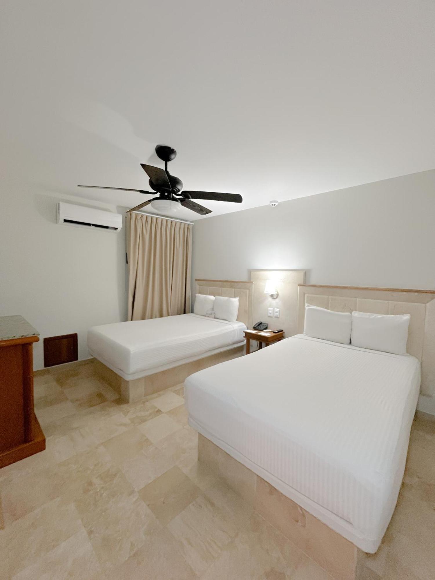 Two Double Beds No Balcony