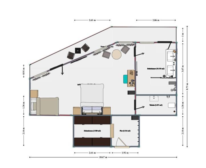 Driepersoonskamer met Balkon