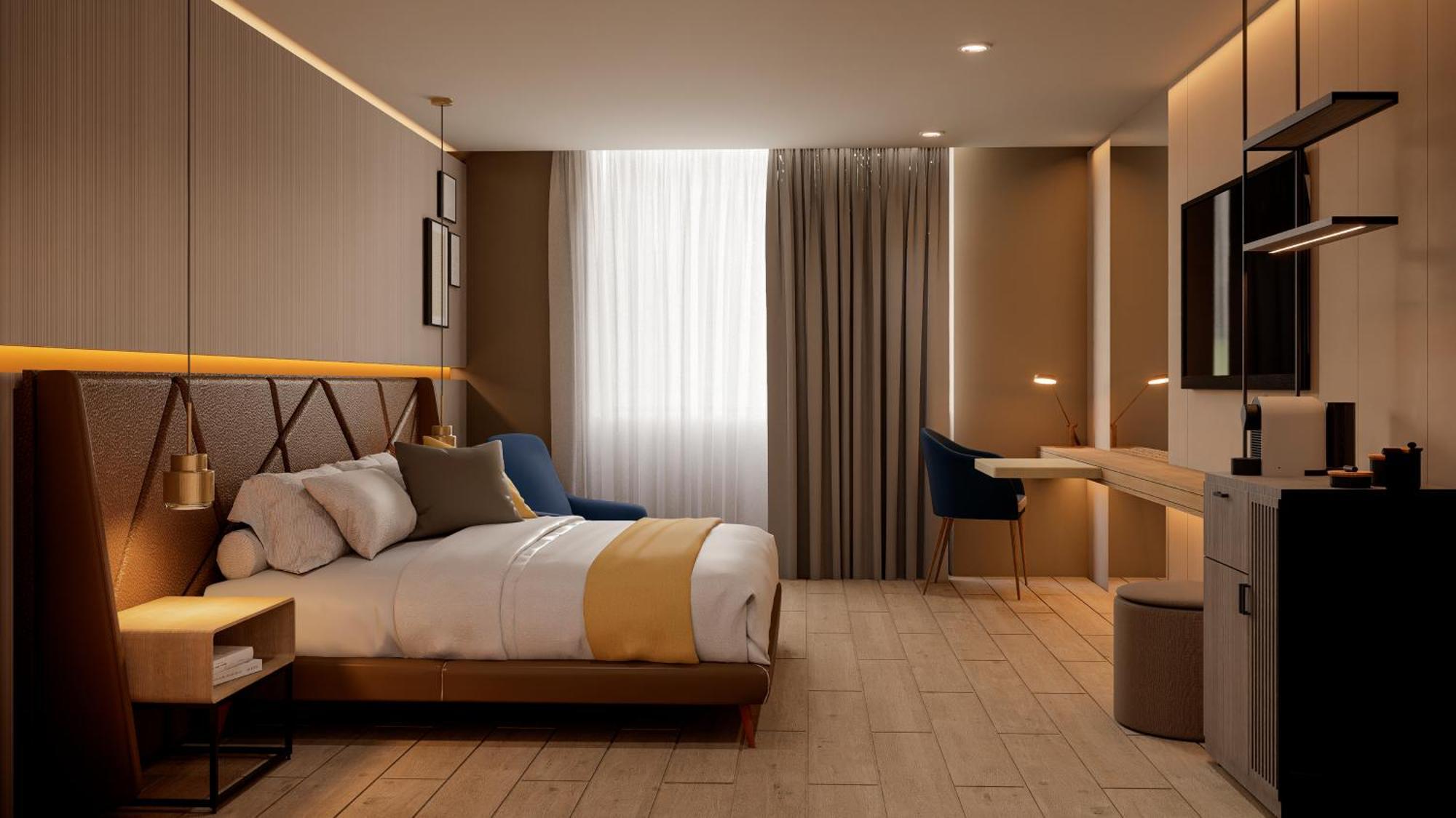 Habitación Estándar con cama extragrande y balcón