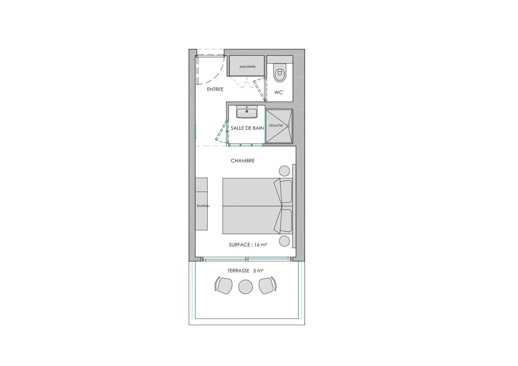 Double Room Terrace Garden View