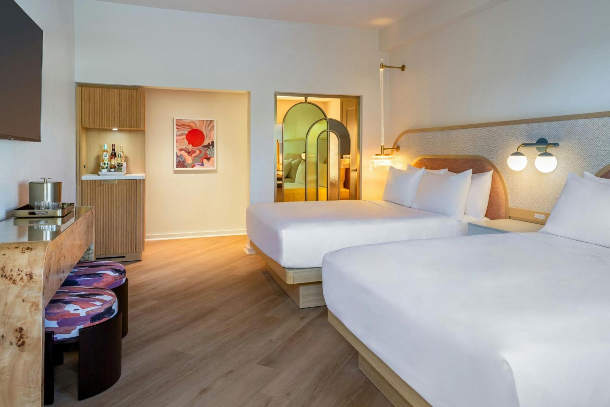 Lanai Queen Room with Two Queen Beds and Pool View
