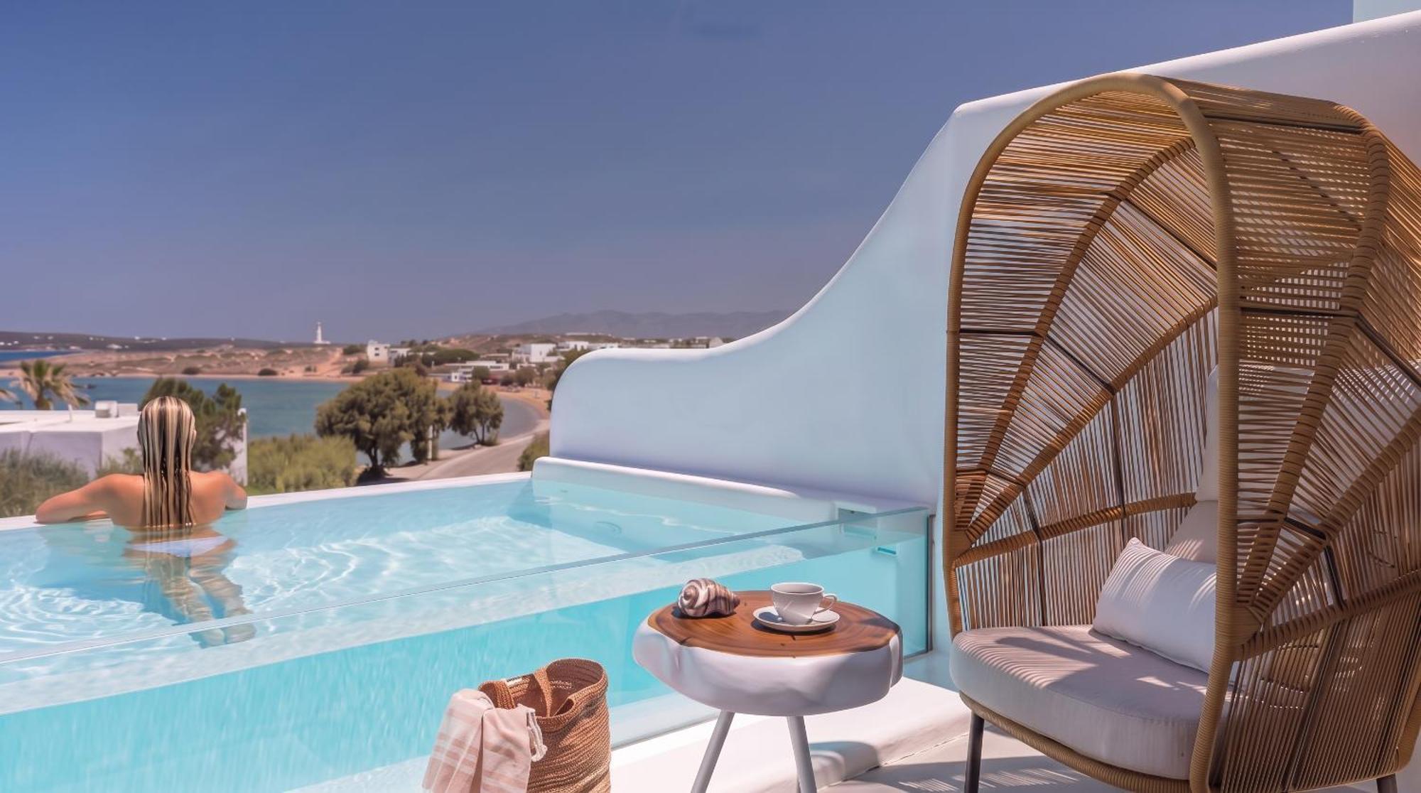 Ocean View Junior Suite Heated Private Infinity Pool Glass Wall