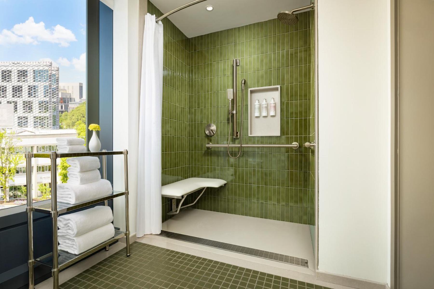 Corner King Room ADA Shower