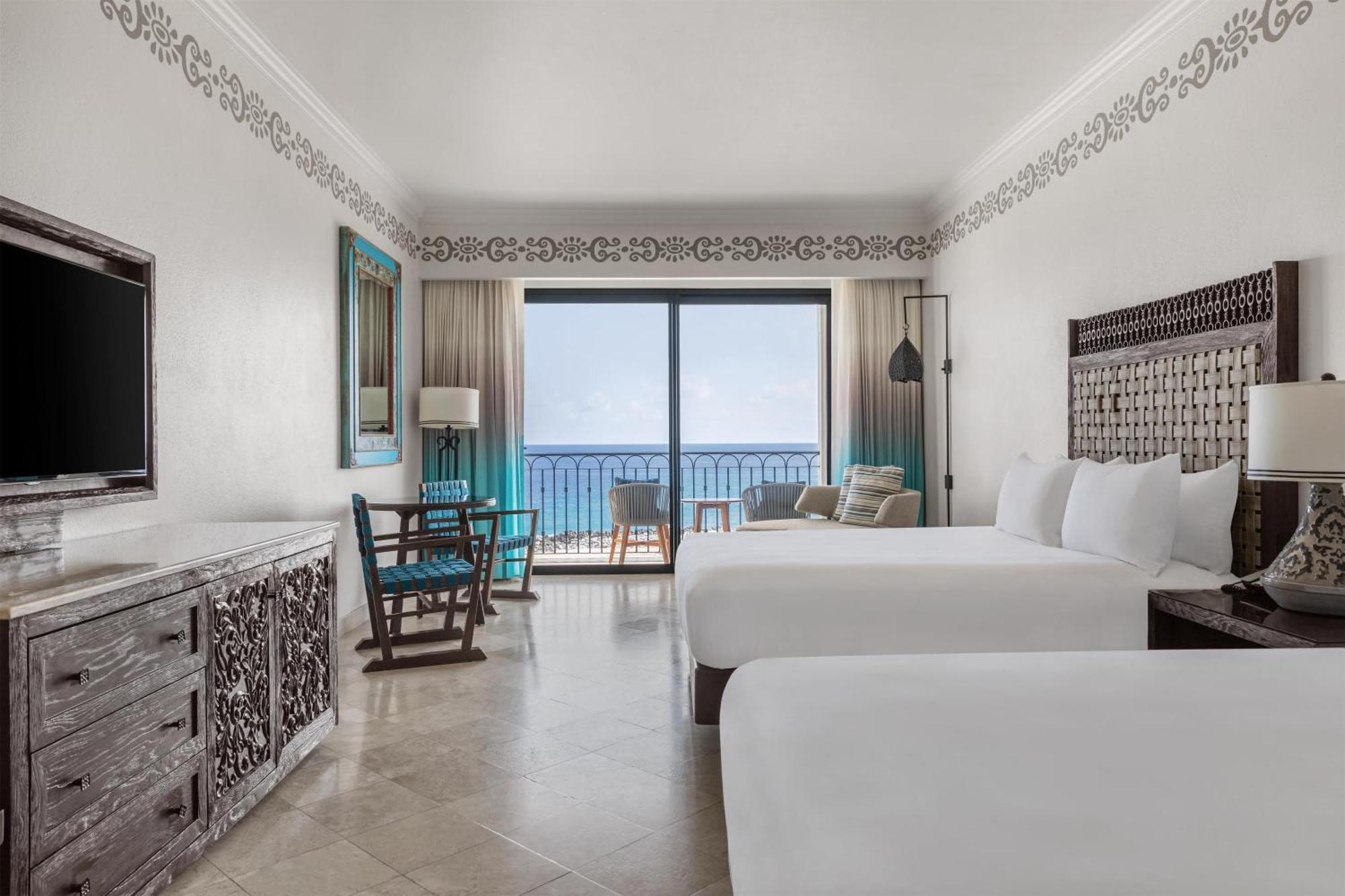 Deluxe Oceanfront Queen Room Two Queen Beds Balcony