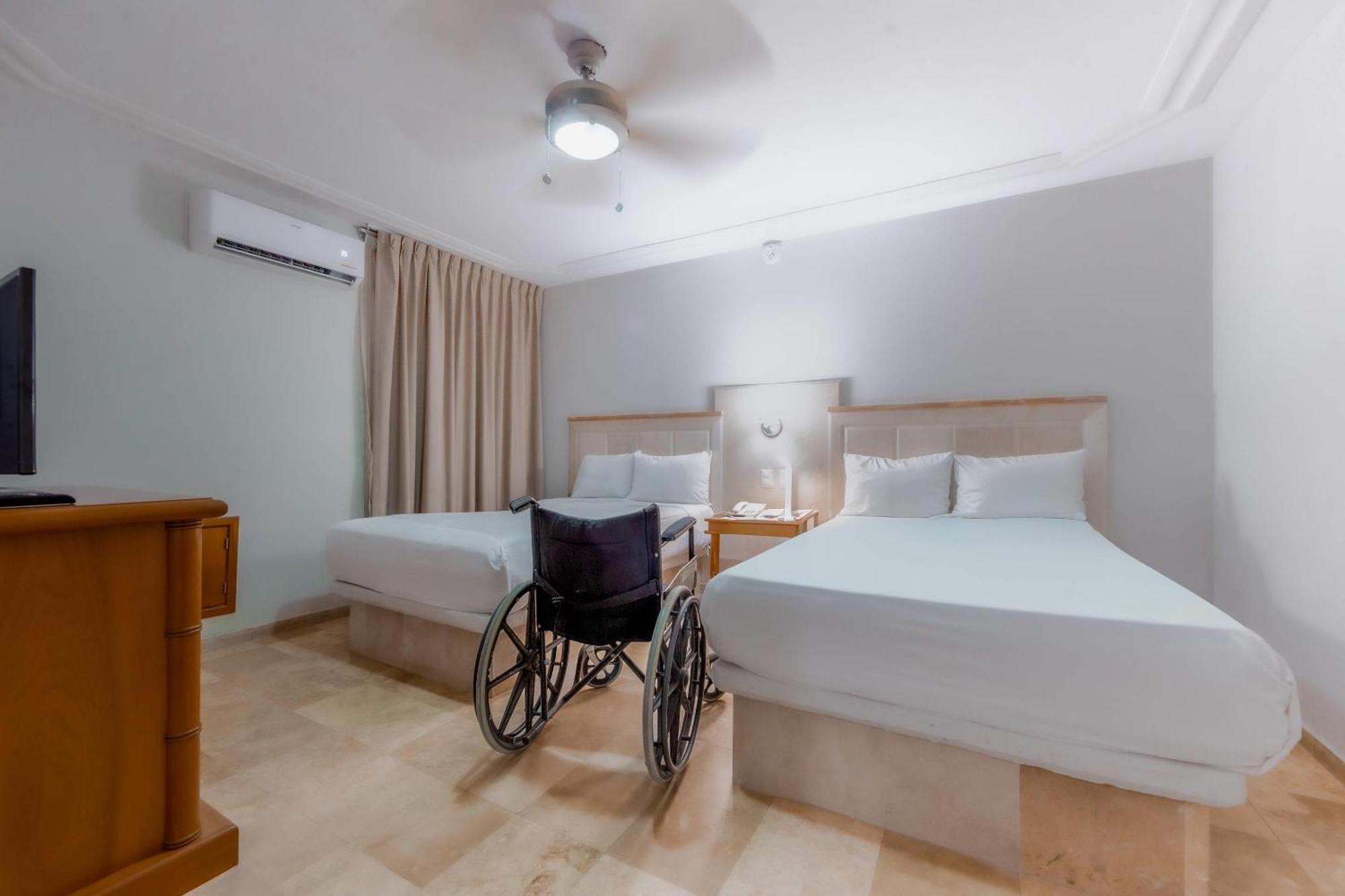 Two Double Beds No Balcony